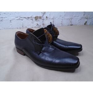 Florsheim Mens Shoes Postino Plain Toe Derby Black Leather Size 10.5 D 11898-001